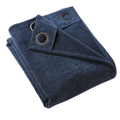 Keyne - Rideau Thermique Occultant 140 X 180 Cm Doublé Polaire Coloris Bleu Nuit