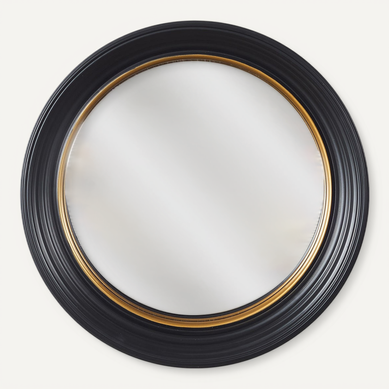 Miroir Convexe Rond Noir Et Or D.40,5cm - Hubble