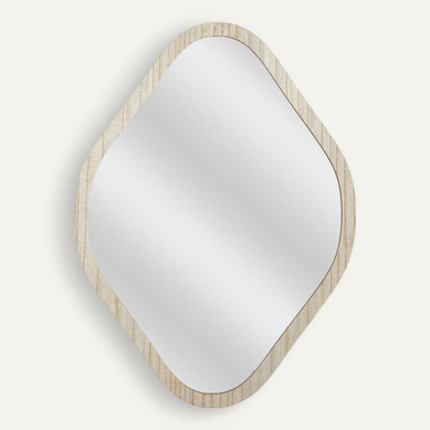 Miroir Déco Losange 60 Cm Avec Contour En Bois