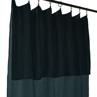 Rideau Ajustable 140x300 Cm Gaze De Coton Sapin + 8 Anneaux Pince - Ourea