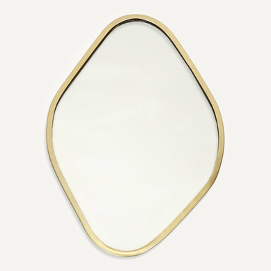Miroir Décoratif Contour Doré Losange - Irio