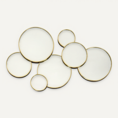 Miroir Rond Doré Décoratif - Jaron