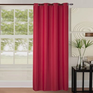 Rideau Semi Occultant Uni Coloré - 140x260 Cm - Rouge