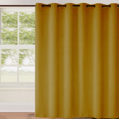 Rideau Occultant Uni Grande Largeur - 240x260 Cm - Jaune Moutarde