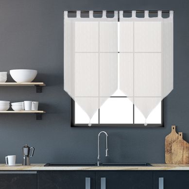 Paire De Voilages À Passants - 60x120 Cm - Beige