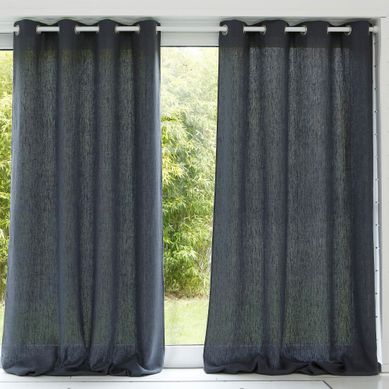 Rideau 135x260 Gris Anthracite En Lin