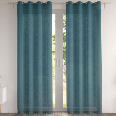 Voilage 140x240 Bleu Myosotis En Polyester