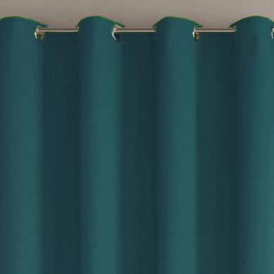 Rideau Occultant 140x260 Bleu Paon En Polyester