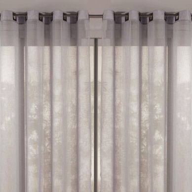 Voilage 145x180 Gris Perle En Polyester
