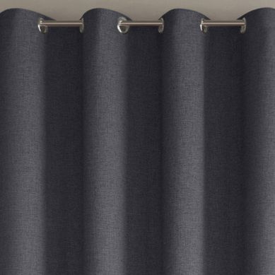 Rideau Occultant 140x260 Gris Anthracite En Polyester