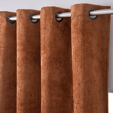 Rideau Occultant 135x260 Marron Caramel En Polyester