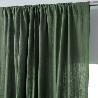 Rideau 140x180 Vert Kaki En Coton