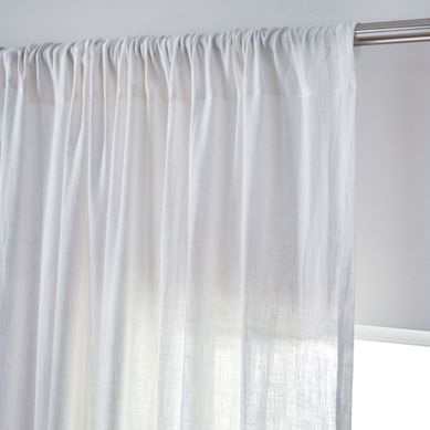Rideau 135x180 Blanc En Lin