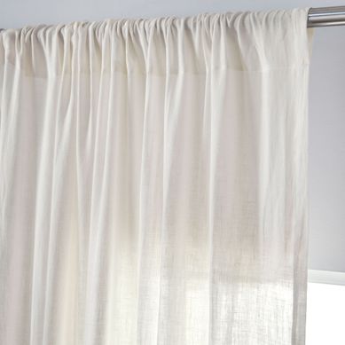 Rideau 135x260 Blanc Craie En Lin