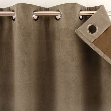 Rideau Occultant 135x260 Beige En Polyester