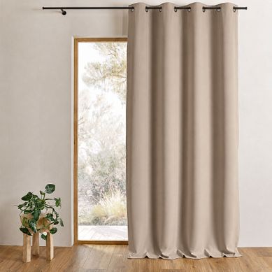 Rideau Occultant Ignifugé M1 Non Feu - 140x180 Cm - Beige