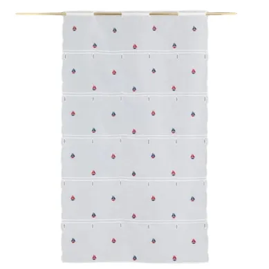Modulable Brodé Petits Navires - 70x220 Cm - Blanc