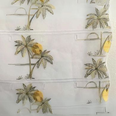 Modulable Brodé De Cocotiers - 58x160 Cm - Jaune