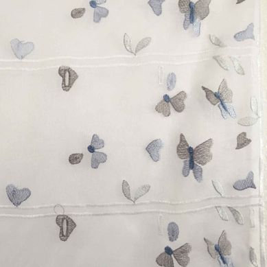 Modulable Bucolique Et Brodé - 58x90 Cm - Bleu