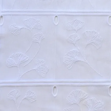 Modulable En Maille Imprimé Gingko - 0.45x2.2 M - Blanc
