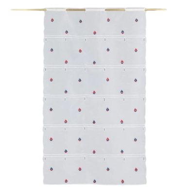 Modulable Brodé Petits Navires - 45x90 Cm - Blanc