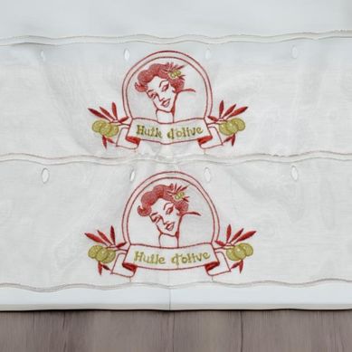 Modulable Brodé Provence - 58x90 Cm - Blanc