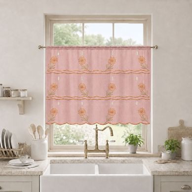 Modulable Brodé À Motifs Fleuris - 58x160 Cm - Bordeaux Modulable Brodé À Motifs Fleuris - 58x160 Cm - Bordeaux