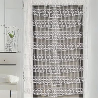 Modulable Chevron Et Macramé - 60x120 Cm - Blanc