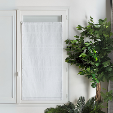 Modulable Brodé Uni Polylin - 58x180 Cm - Blanc