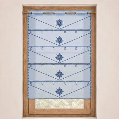 Modulable Brodé À Motifs De Soleils - 58x220 Cm - Bleu