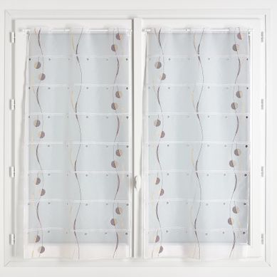 Modulable Brodé Avec Motifs Ronds Et Vagues - 45x160 Cm - Bordeaux