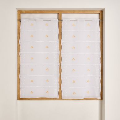 Modulable Brodé À Motif Tulipes - 45x120 Cm - Jaune