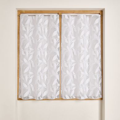 Modulable En Maille À Motif Feuilles - 90x90 Cm - Blanc