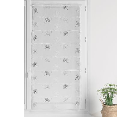 Modulable En Voile Fantaisie Brodé - 45x90 Cm - Gris Clair