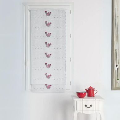Modulable Aux Broderies De Poules - 90x90 Cm - Bordeaux