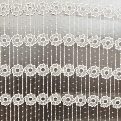 Modulable À Fleurs Suspendues En Macramé - 60x90 Cm - Blanc