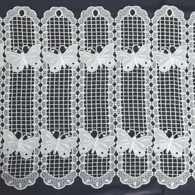 Brise Bise Papillons En Macramé - 30x45 Cm - Blanc