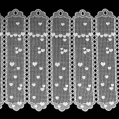 Brise Bise En Macramé Au Style Romantique - 60x45 Cm - Blanc