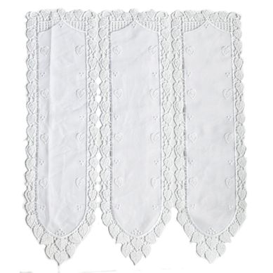 Brise Bise Pan De Dentelle - 120x45 Cm - Blanc
