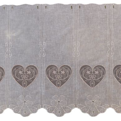 Brise Bise Brodé Au Style Montagne Rustique - 90x45 Cm - Gris Clair