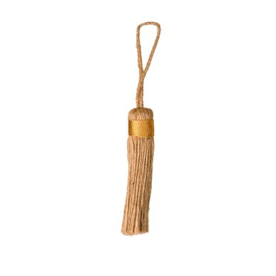 Embrasse Pompon Naturel - 12 Cm - Jaune