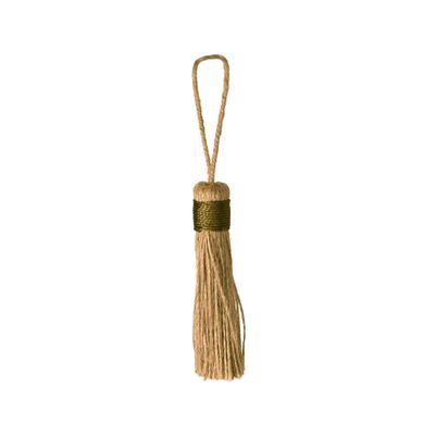 Embrasse Pompon Naturel - 12 Cm - Kaki