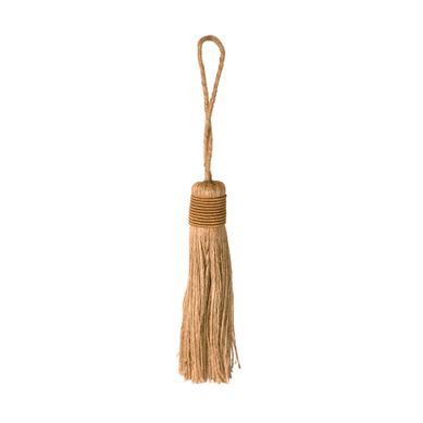 Embrasse Pompon Naturel - 20 Cm - Marron Brun