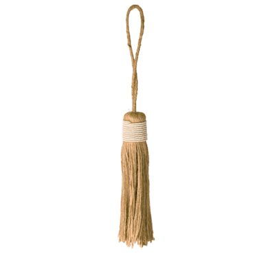 Embrasse Pompon Naturel - 20 Cm - Blanc Embrasse Pompon Naturel - 20 Cm - Blanc