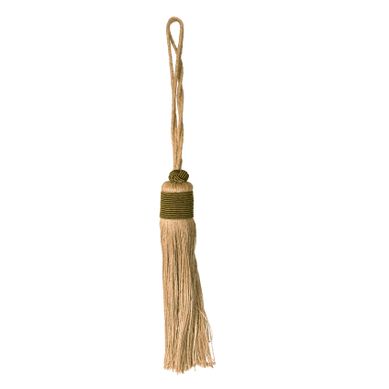 Embrasse Pompon Naturel - 30 Cm - Kaki