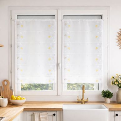 Modulable Brodé Fleurs - 60x180 Cm - Jaune