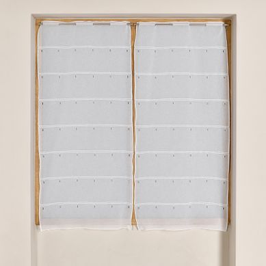 Modulable Brodé À Cadre Simple - 75x160 Cm - Blanc