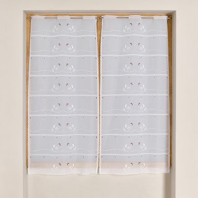 Modulable Brodé À Motif Poules - 90x120 Cm - Blanc