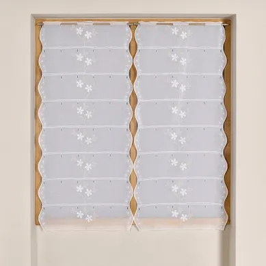 Modulable Brodé À Motif Floral - 45x120 Cm - Beige