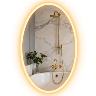 Miroir Notker LED Ovale Anti-buée éclairage Réglable 50x80 Cm Transparent Miroir Notker LED Ovale Anti-buée éclairage Réglable 50x80 Cm Transparent